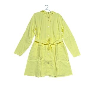 Rains Curve Waterproof Jacket‎ Straw NWT
Unisex Sz XL Butter Yellow NWT Hooded